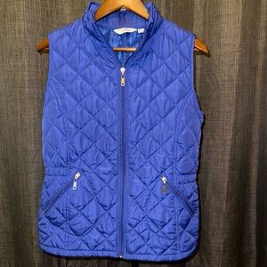 Great Northwest Indigo MED Women's Bright Blue Puffer Vest Jacket Coat Quilted